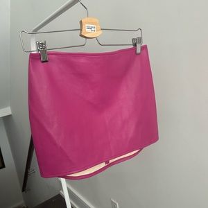Motel rocks pink leather skirt
